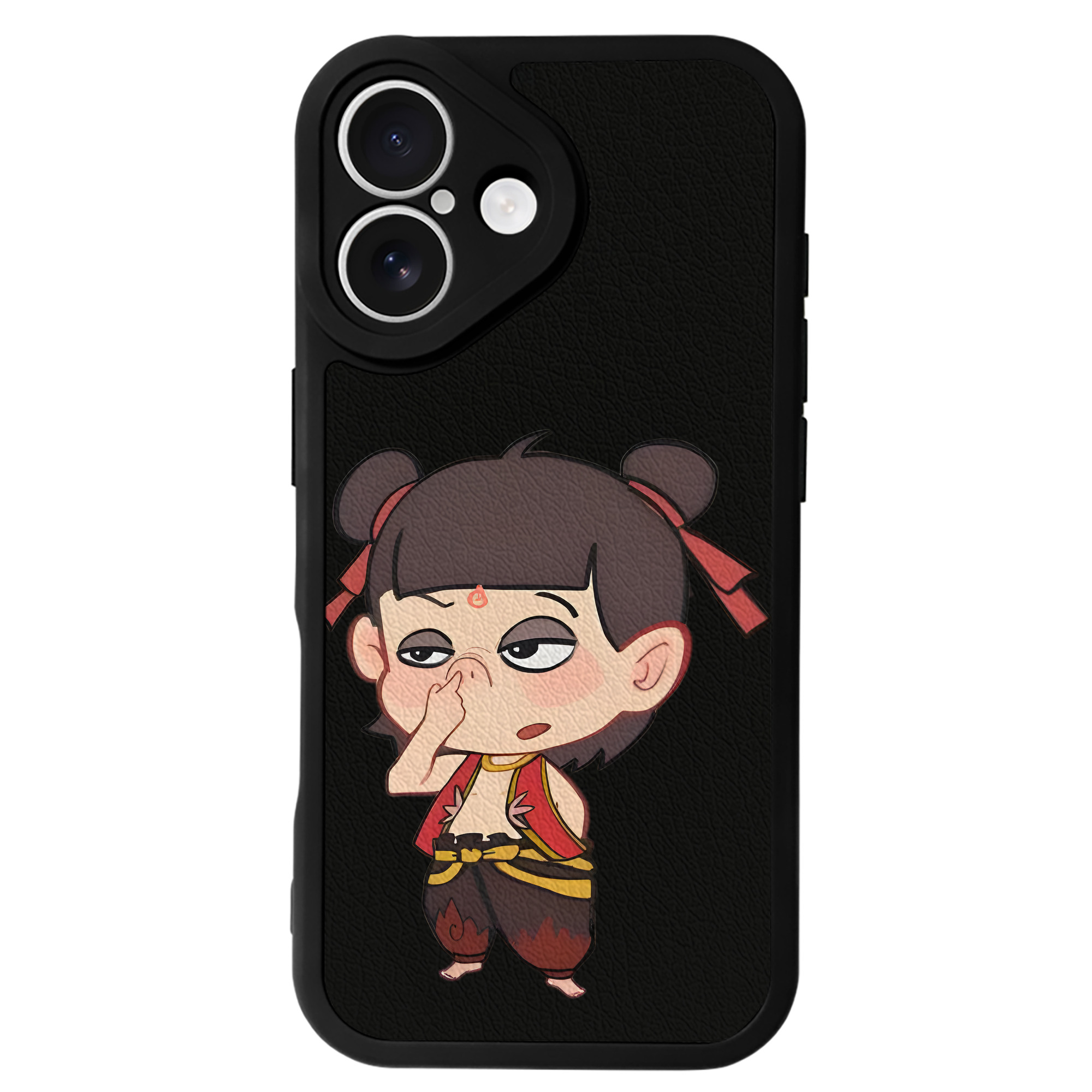 （画像用） Ne Zha 2 ナタ 魔童の大暴れ 【iPhone 16シリーズ対応】シリコンスマホケース（レザー調） 材質：シリコン